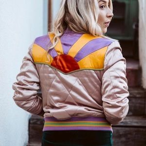 Classic Rock Couture Mauve Rising Sun Jacket